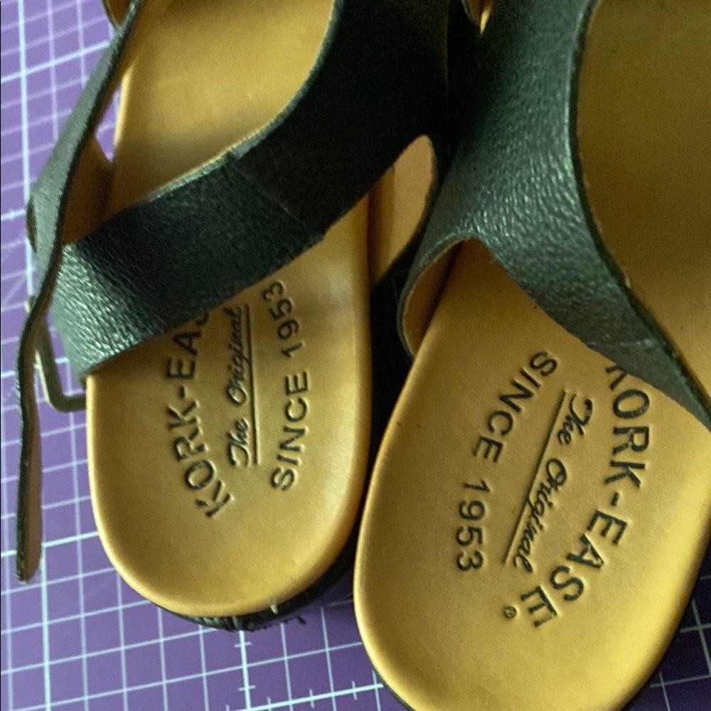 Kork-Ease Black and Yellow Sandals Minimalist Comfort. - Picture 2 of 9